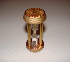tri metal egg timer hourglass