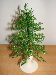 Beaded tabletop tree