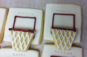 Basketball hoop cookies