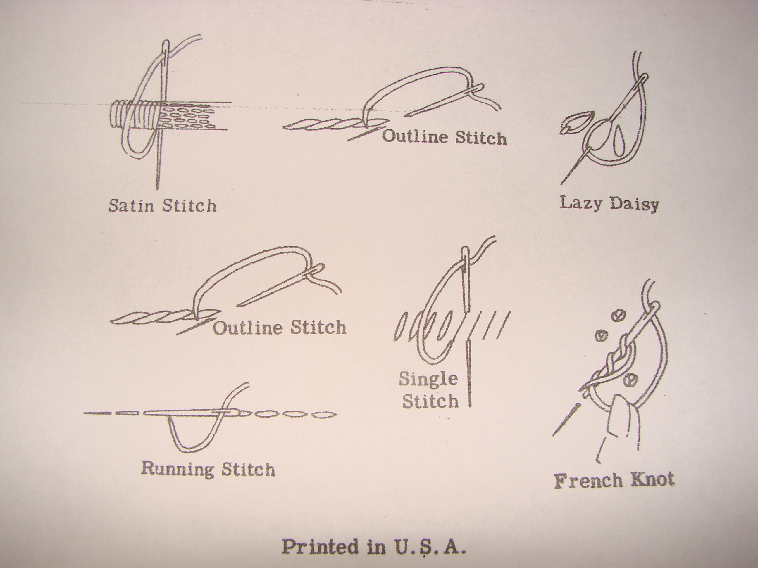 Embroidery stitches craft crossing