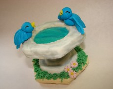 Birdbath cookie stack