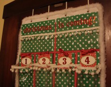 Advent calendar from a shoe organizer