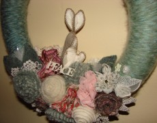 Woolen Bunny Wreath
