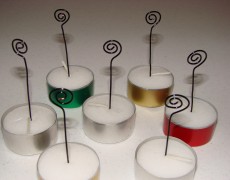 Tea light place card holders